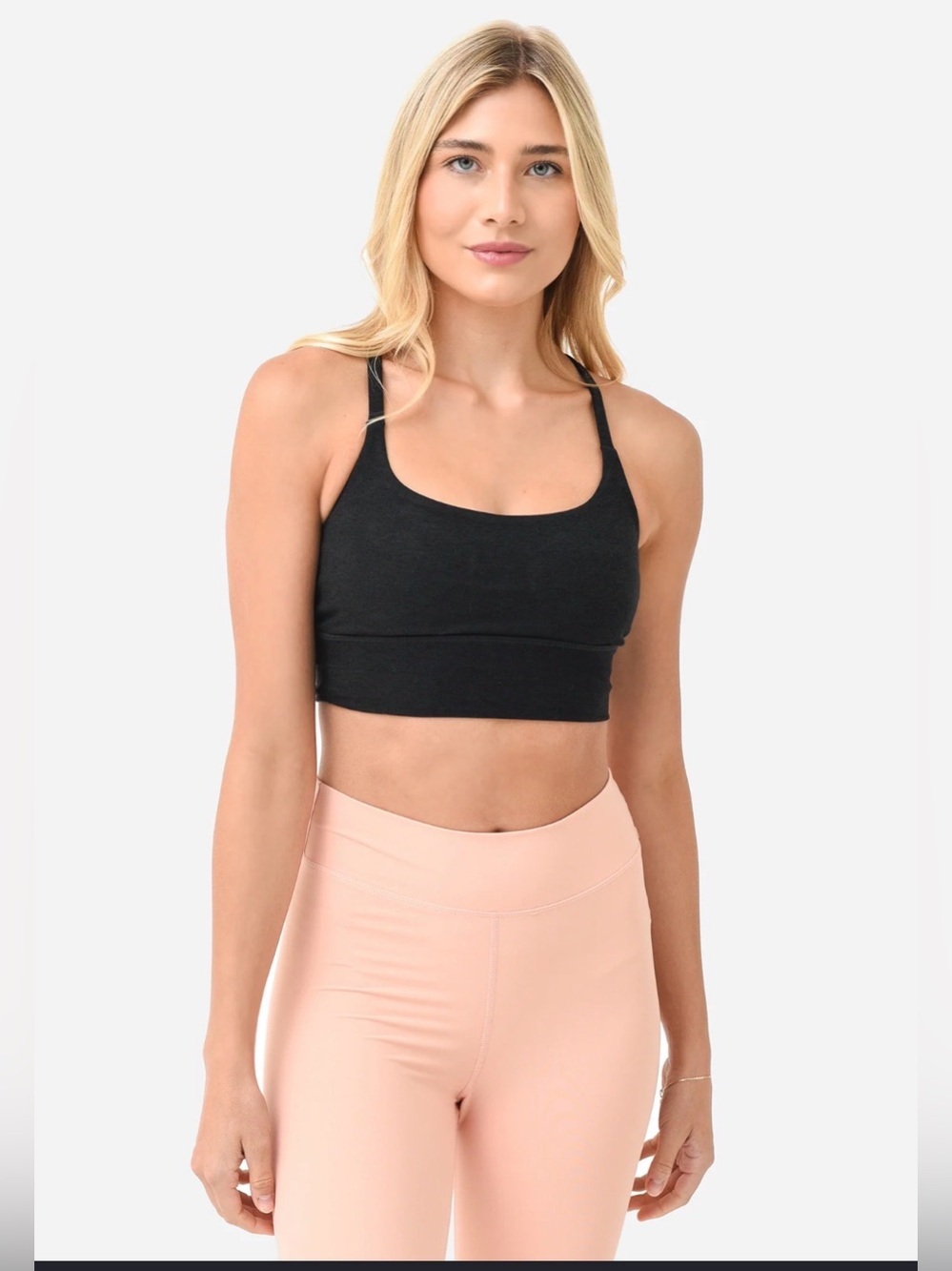 Vuori Long Line Elevation Sports Bra Charcoal Heather , XS
